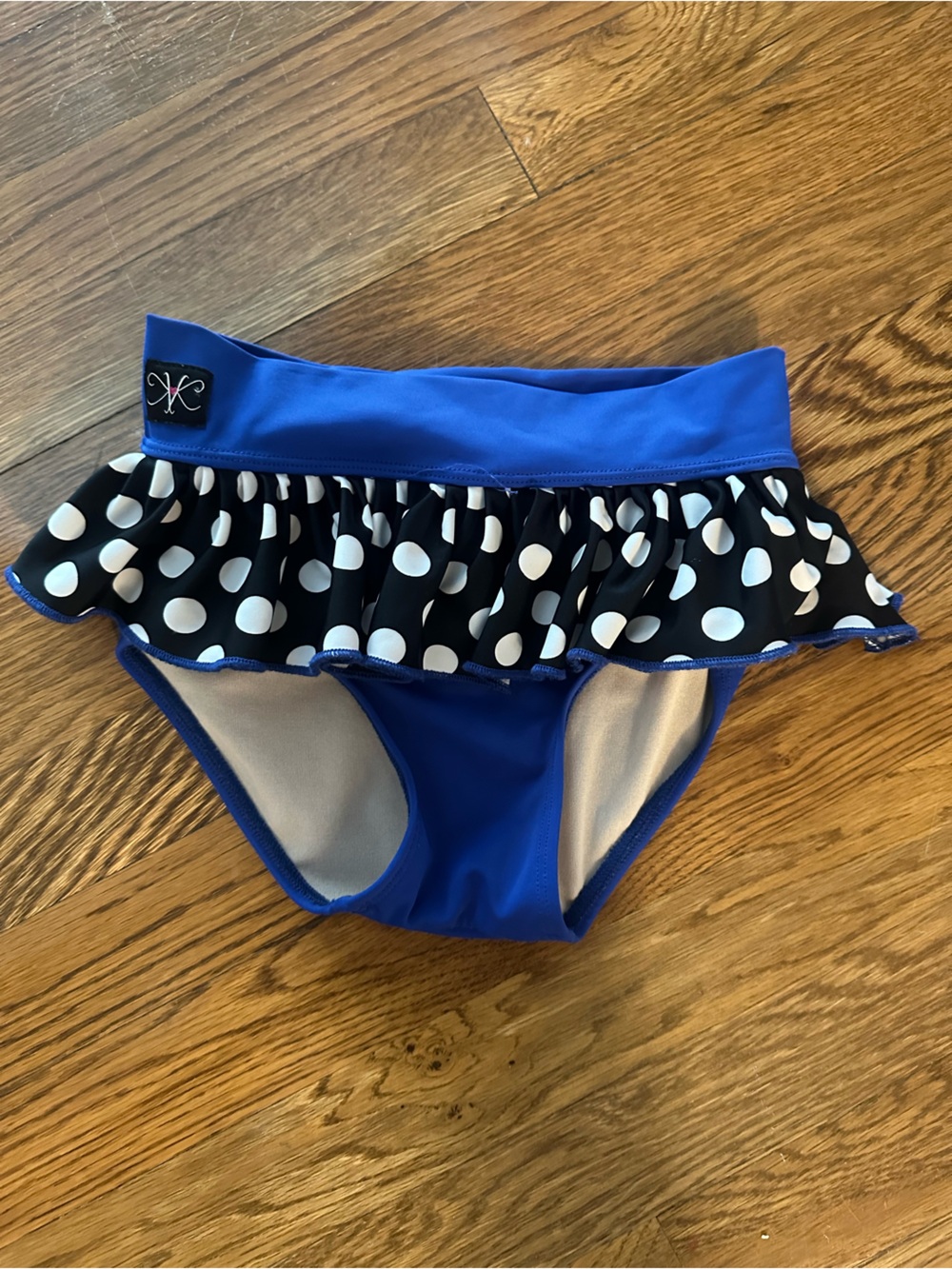 Kandi Kouture Girls size Large 7/8 Blue Polka Dot Ruffle Bottoms
